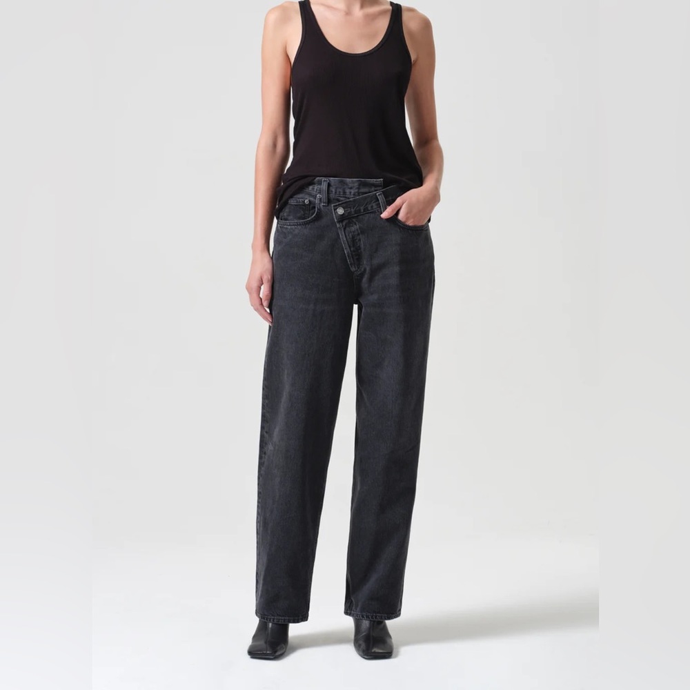 NWT AGOLDE criss cross straight jeans